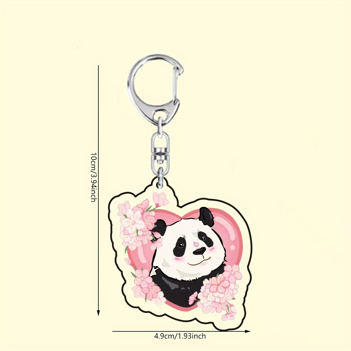 Panda Keychain Pendant for Car Keys Backpacks Wallets