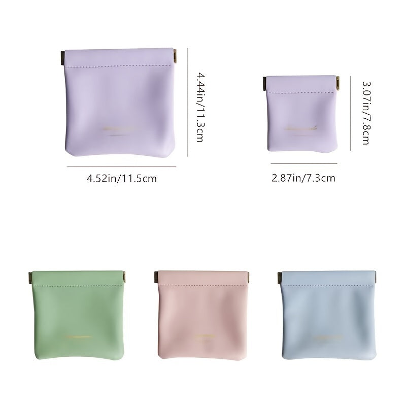 PU Leather Storage Bag Auto Close Cosmetic Jewelry Earphone Cable Organizer