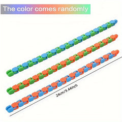 5pcs Chain Track Buckle Sensory Toy Decompression Snake Puzzle Stress Relief
