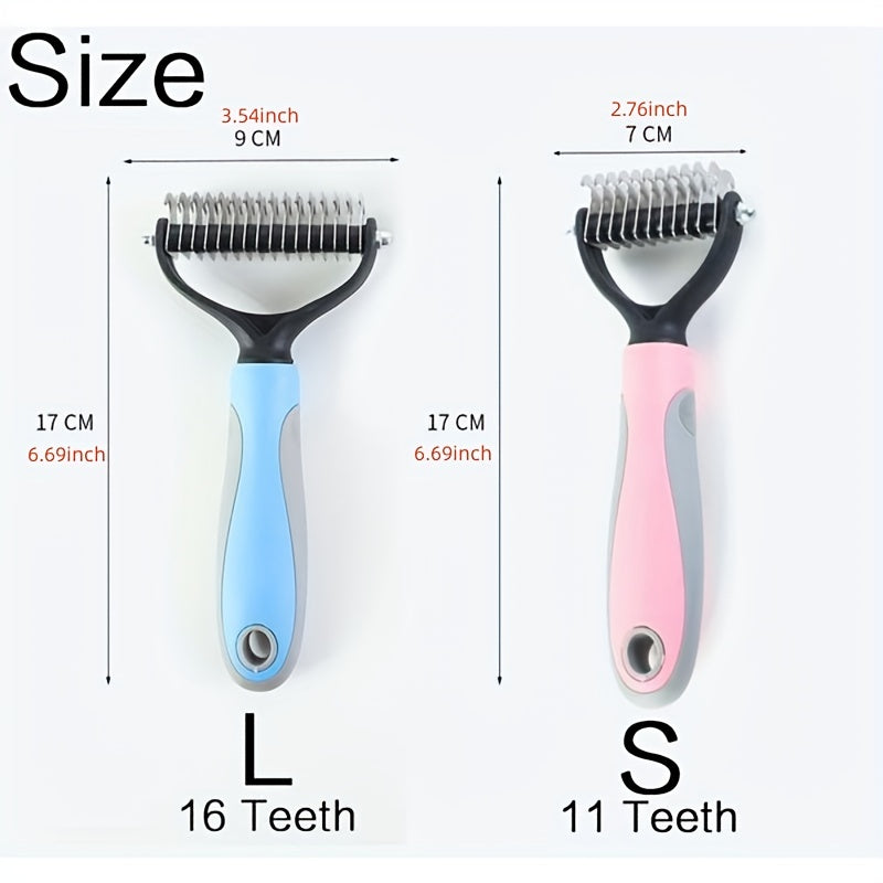 Double Sided Pet Fur Knot Cutter & Hair Remover Brusher for Dogs & Cats