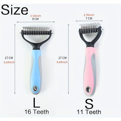 Double Sided Pet Fur Knot Cutter & Hair Remover Brusher for Dogs & Cats
