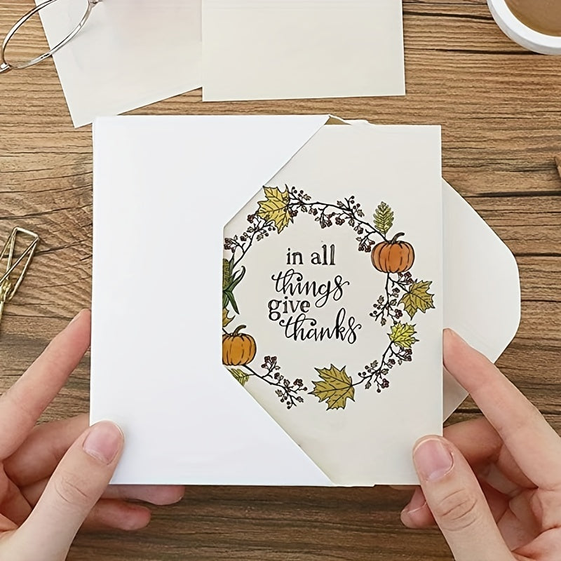 Fall Thanksgiving Pumpkin Leaf Clear Stamps for DIY Crafts