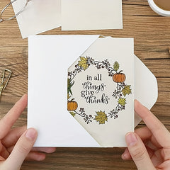 Fall Thanksgiving Pumpkin Leaf Clear Stamps for DIY Crafts