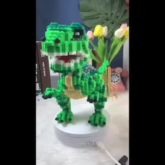 6105pcs Green Dinosaur Building Blocks DIY 3D Puzzle Creative Interlocking