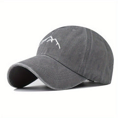 Vintage Mountain Embroidery Baseball Cap Unisex Distressed Dad Hat