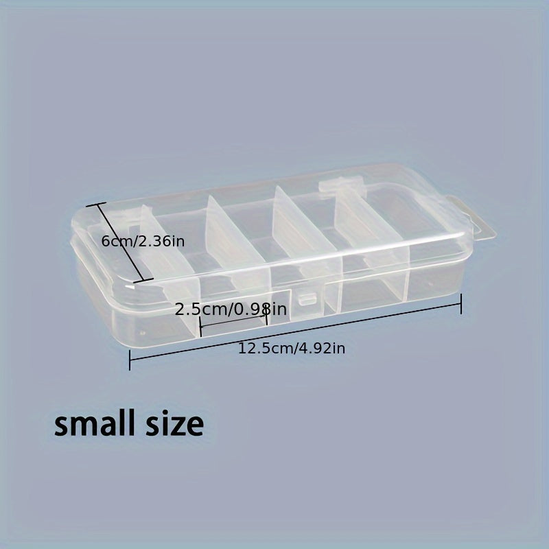 1pc 5 Compartment Transparent Storage Box Fishing Tackle Box