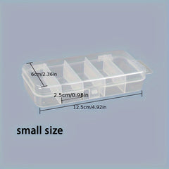 1pc 5 Compartment Transparent Storage Box Fishing Tackle Box