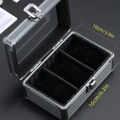 Watch Display Box Aluminum Alloy Watch Storage Box Tempered Glass Cover