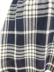  Plaid Print A Line Mini Skirt With Pockets