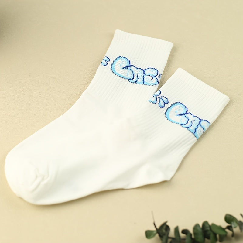 Cartoon Print Socks Women's Stockings & Hosiery