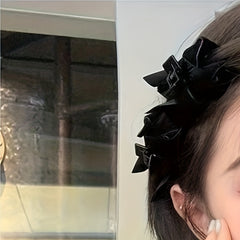 2pcs Velvet Bow Hair Claw Vintage Hair Accessories