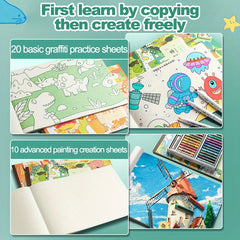 8K Pink Graffiti Coloring Book Toy Set