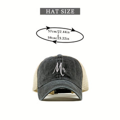 Couple Trucker Hat Distressed Mesh Baseball Cap Adjustable Dad Hats