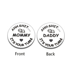 Double Sided Decision Coins for Parents - Perfect Gift for Dad Mom Husband Wife