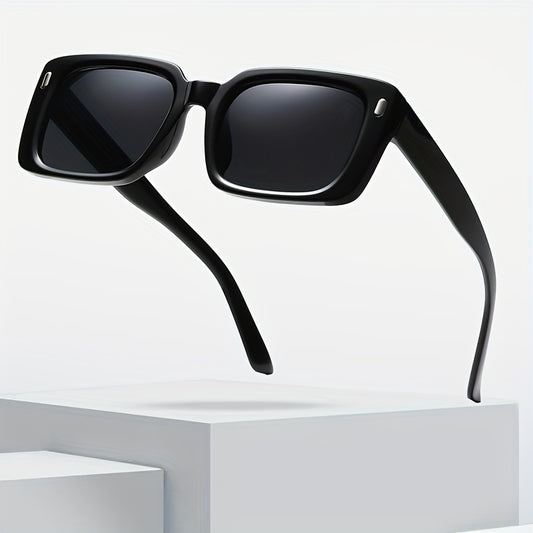 Square Frame Sunglasses Block Tinted Lens Vintage Decor Eyewear