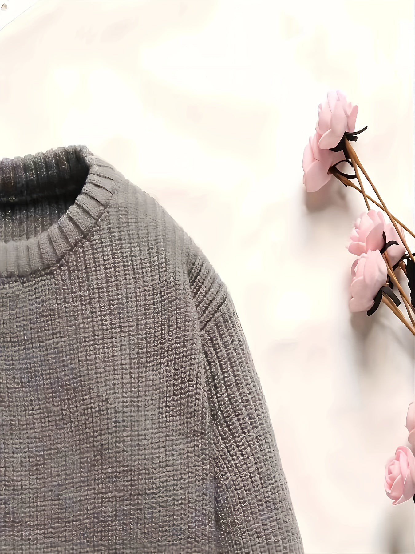 Baby Boys Long Sleeves Crew Neck Knit Sweaters Pullovers For Spring Autumn