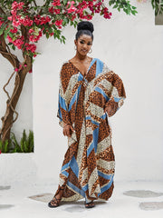  Boho Leopard Print Cover Up Dress