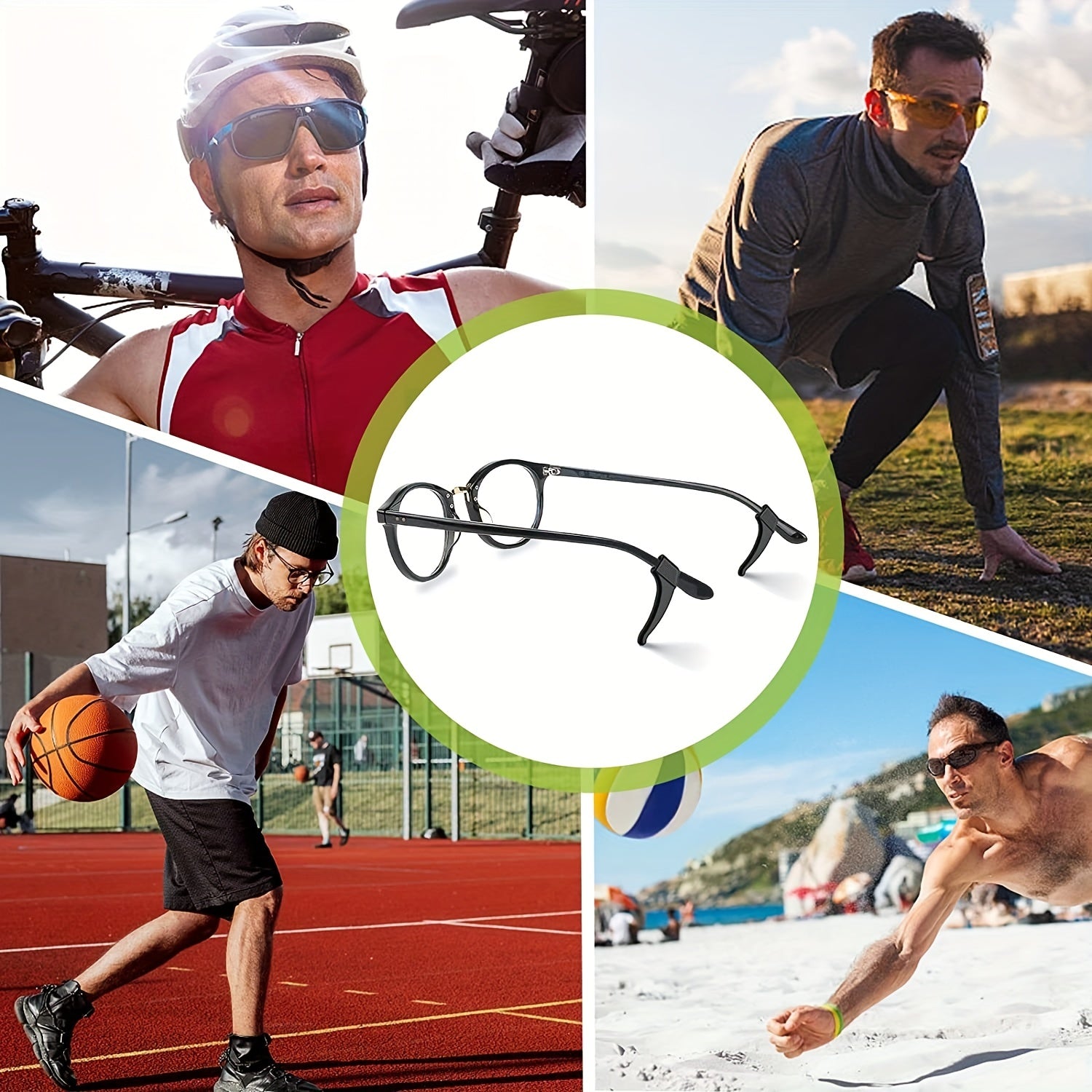 Silicone Anti Slip Glasses Ear Grip Strap Holder for Kids Adults Sports Eyewear