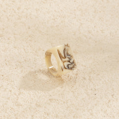 Colorful Square Resin Ring Chunky Stackable Joint Ring