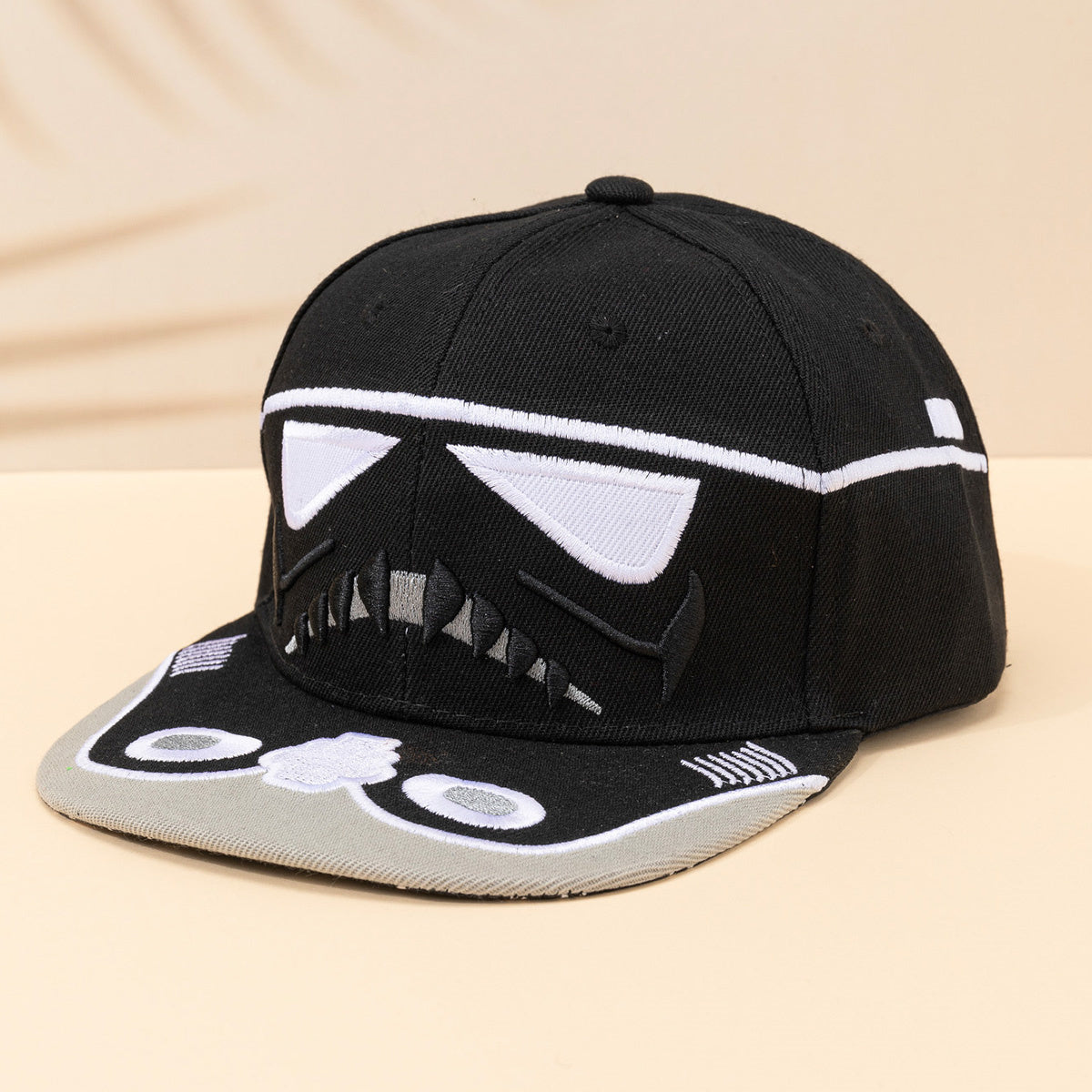 3D Cartoon Face Hip Hop Snap Back Hat Embroidery Baseball Cap