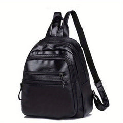 Minimalist Solid Backpack Zipper Storage Bag For School