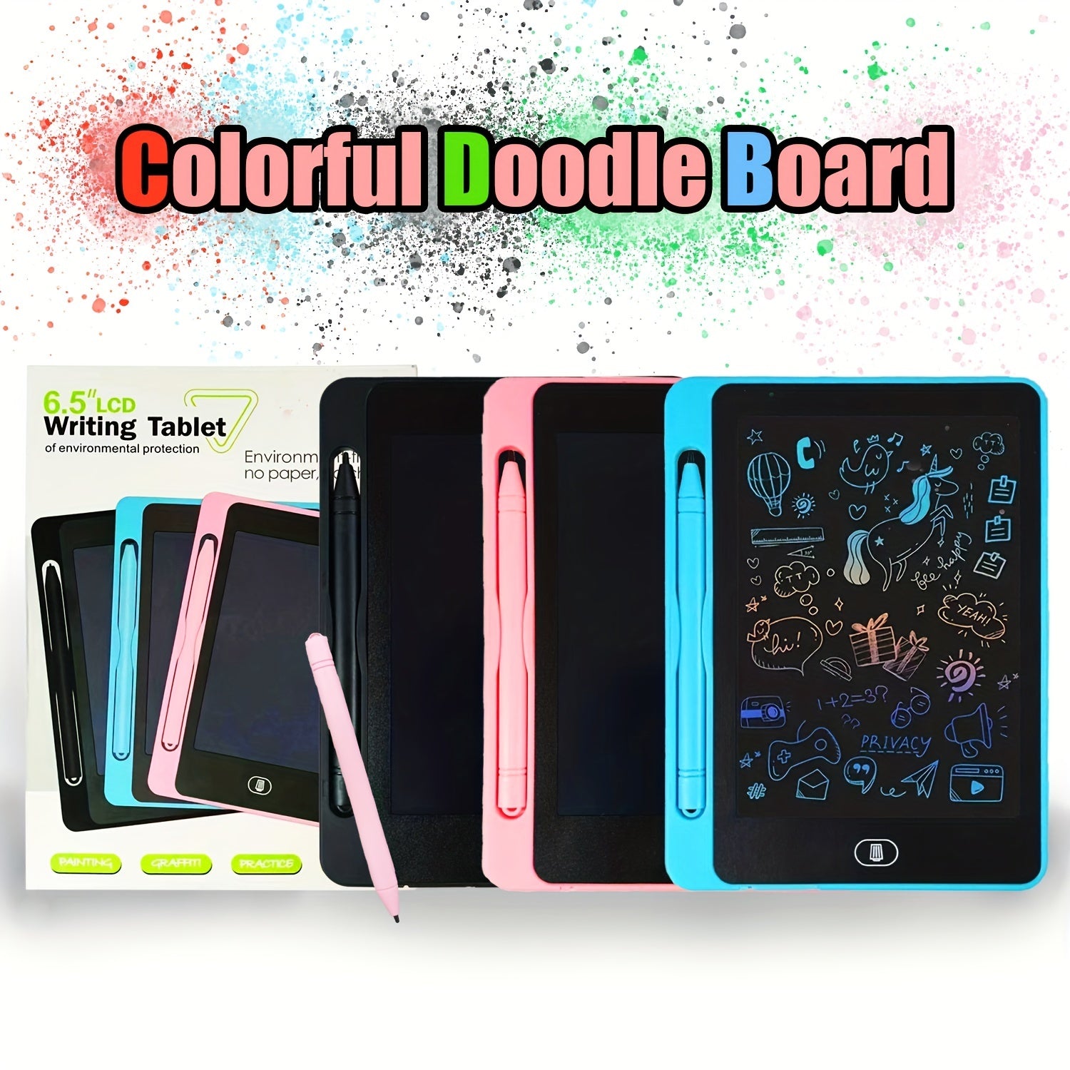 LCD Writing Board 16.51cm Screen Graffiti Board Children Toy