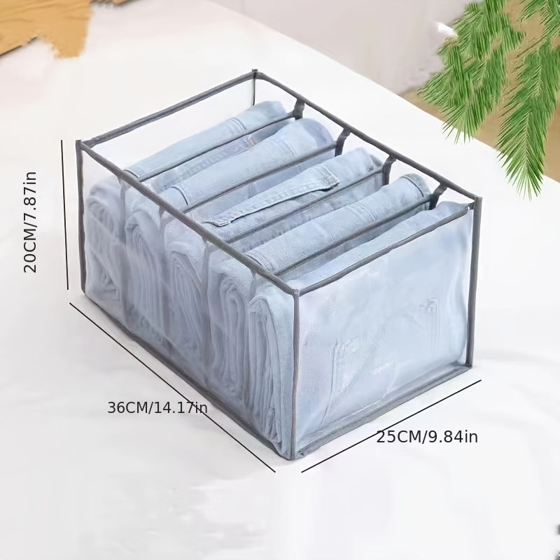 Portable Grids Storage Bag Lightweight Foldable Mesh Clothes Organizer