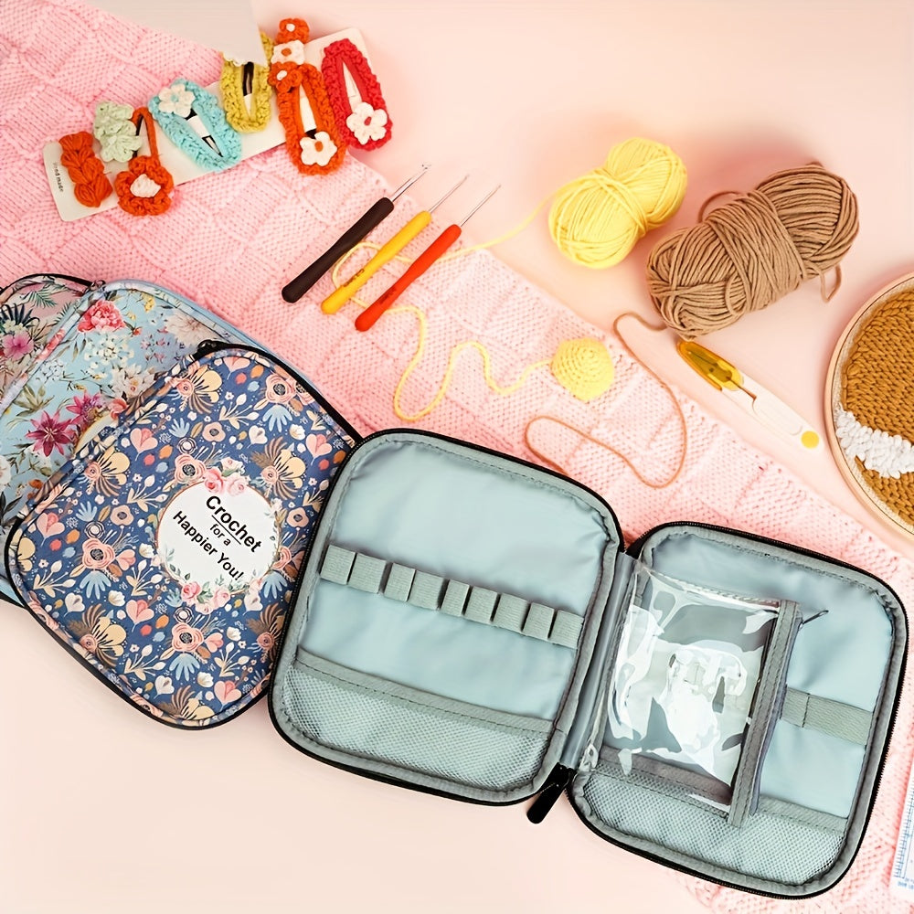 Crochet Storage Bag Knit Needle Zippered Storage Bag Waterproof