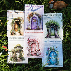 5pcs Retro Plant Landscaping PET Stickers