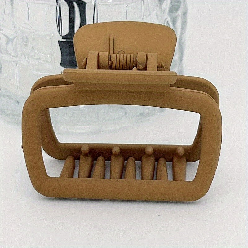 Square Hollowed Small Hair Claw Shark Claw Hair Clip for Women