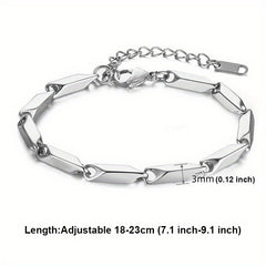 Men's Titanium Steel Bracelet Bamboo Leaf Chain Versatile Bracelet