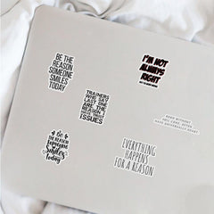 50 Inspiring English Phrases Waterproof Stickers