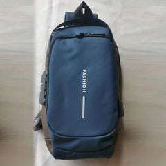 Men's Nylon Crossbody Bag USB Charging Waterproof Shoulder Bag