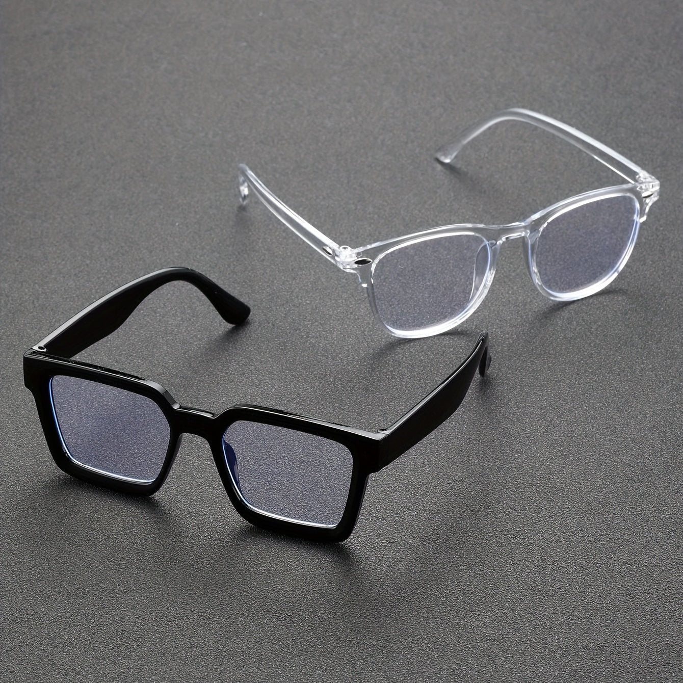 Men's Outdoor Casual Transparent Lens Glasses Set