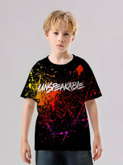UNSPEAKABLE Print T shirt Casual Short Sleeve Top Unisex Tee