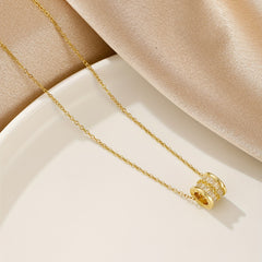 Stainless Steel Rhinestone Waist Necklace for Men and Women