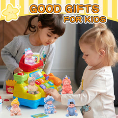 6pcs 4 inch Winter Doll Set for Girls and Boys