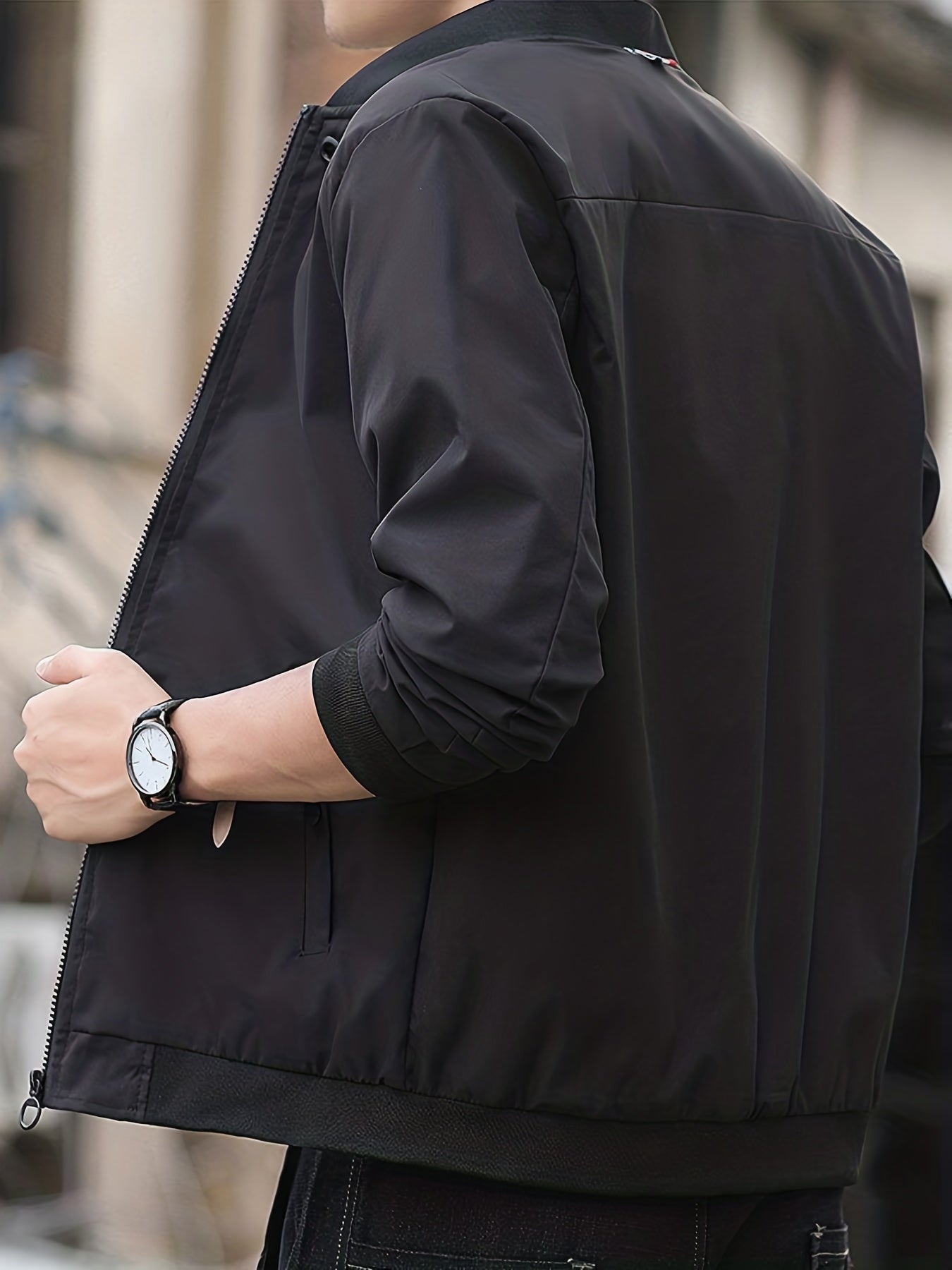 Men's Regular Fit Baseball Jacket Zip-Up Thin Casual Youth Men