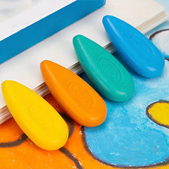 24 Colors Crayon Painting Stick Set Non-Dirty Hand Safety Student Art