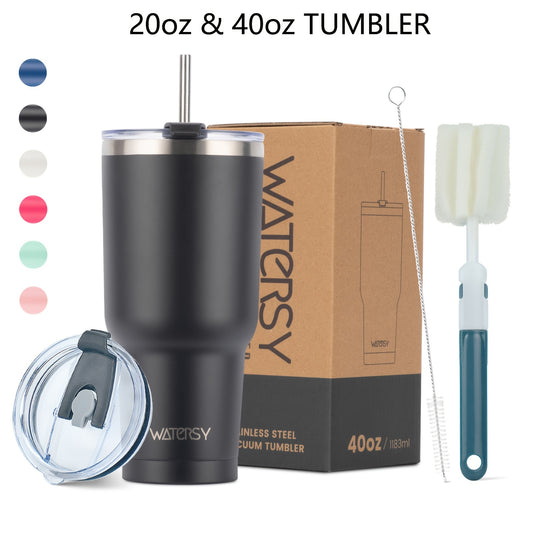 WATERSY Stainless Steel Travel Tumbler 20oz 40oz