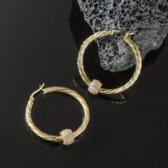 Men's Zircon Stud Earrings Pair
