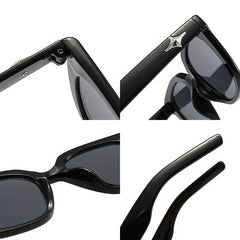 Retro Square Frame Sunglasses for Outdoor Travel, Cycling, Driving