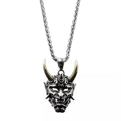 Men's Ghost Monster Mask Pendant Necklace