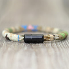 Men's Braided Leather Bracelet Bangle - Gift For Son