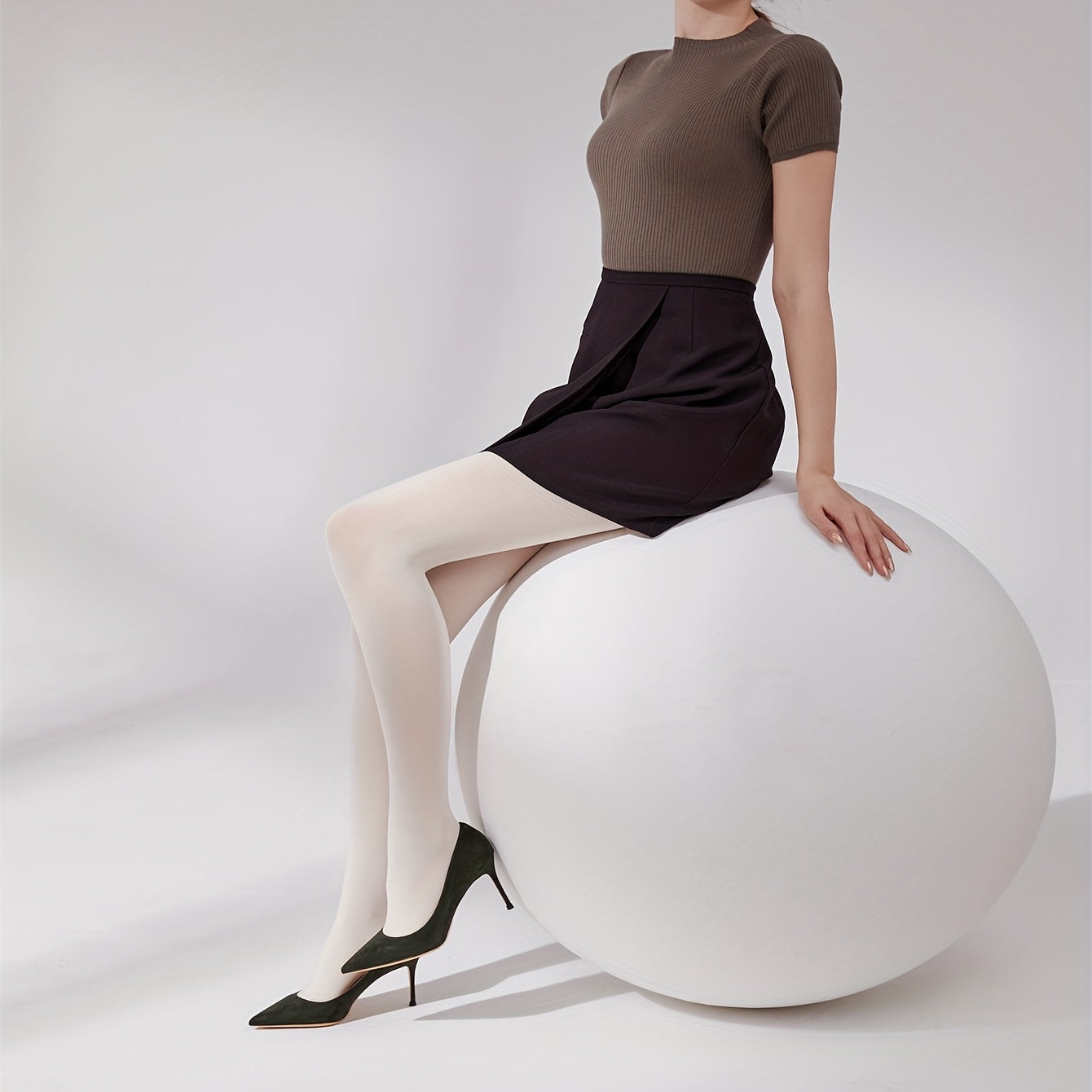High Waist Elastic Footed Pantyhose Women's Stockings