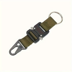 Outdoor Camping Keychain w/ Metal Buckle & Nylon Webbing