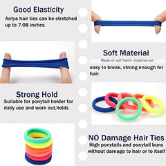 120pcs Thick Hair Ties Band for Women Girls No Damage Ponytail