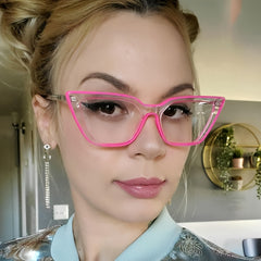 Oversize Cat Eye Blue Light Glasses Unisex Relieve Eye Fatigue & UV Glare