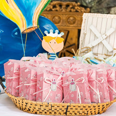 5pcs Pink Cartoon Milk Bottle Birthday Party Snack