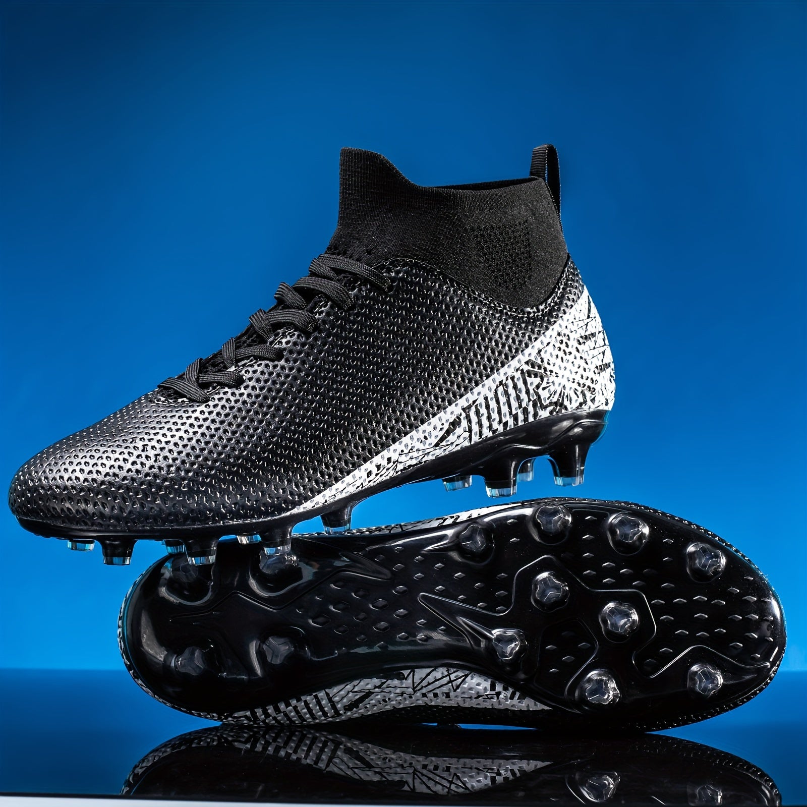 Boys Turf Anti Slip Football Shoes Lightweight Breathable Sneakers
